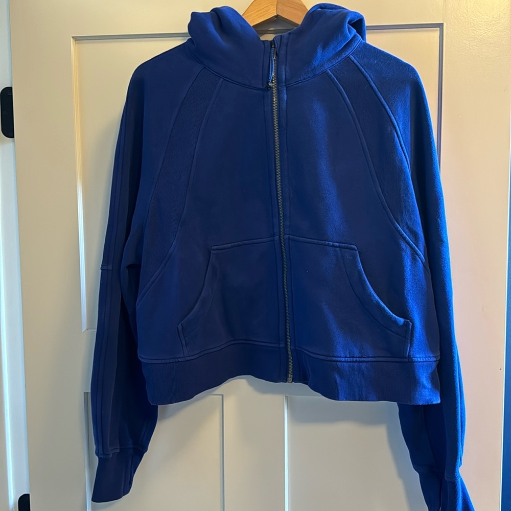 Lululemon scuba oversized full-zip hoodie in larkspur, size M/L